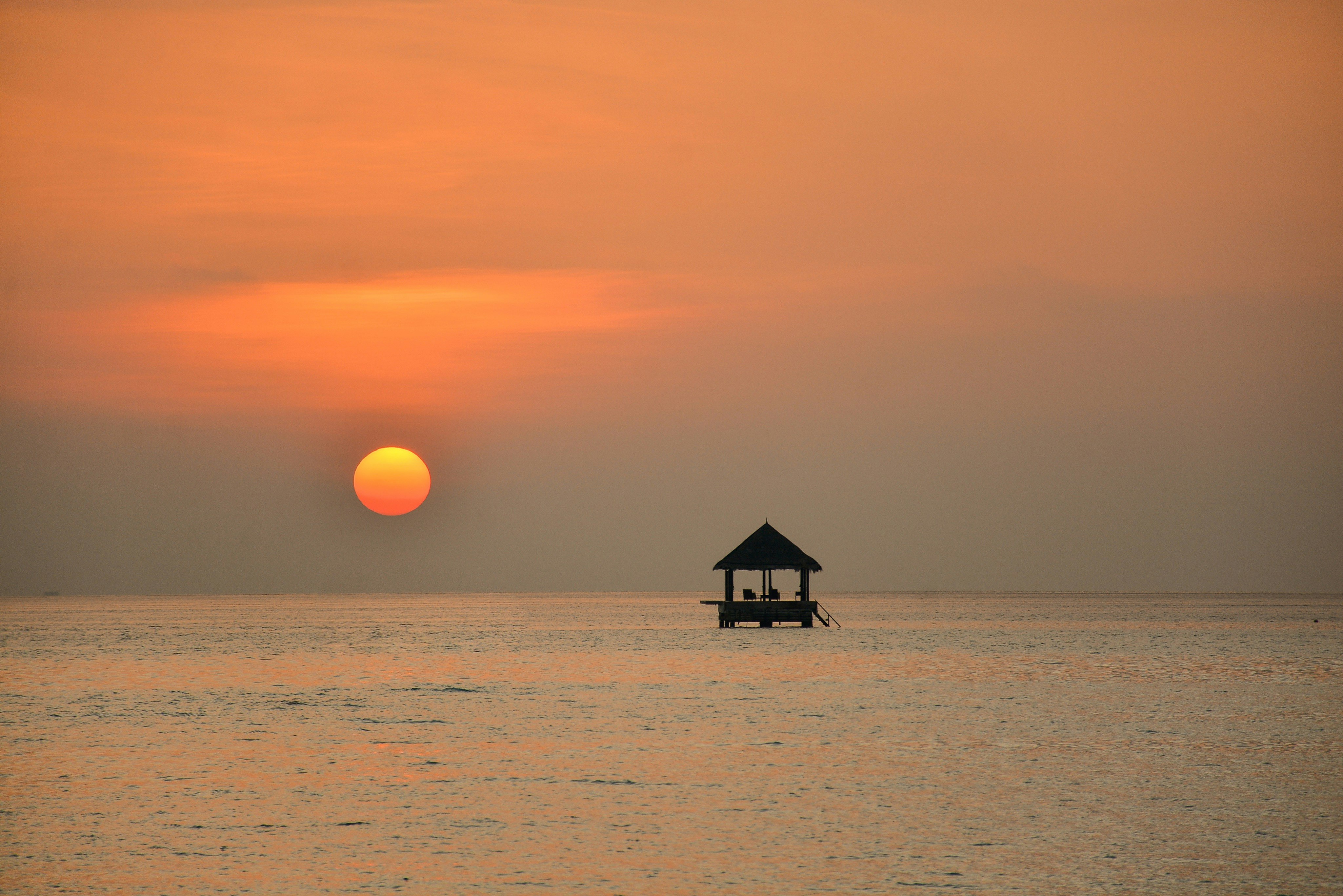 boat floating on sea